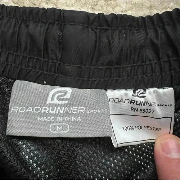 ROAD RUNNER Sports Men’s Size Medium Black Pants Pro Velocity 100% Polyester Zip - Picture 14 of 14